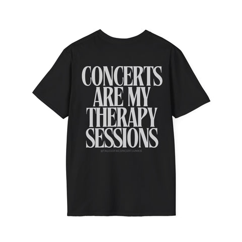Concerts Are My Therapy Tee - talesofaconcertjunkie