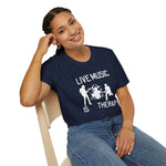 Live Music Is Therapy Tee - talesofaconcertjunkie