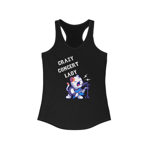 Crazy Concert Lady Women's Racerback Tank