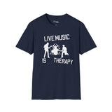 Live Music Is Therapy Tee - talesofaconcertjunkie